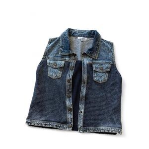 PBJ Blues 90s Vibes Denim Knit Sweater Vest